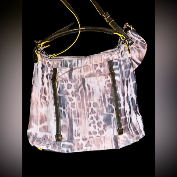 MZ WALLACE👜Brown & Grey Leopard Print Bag w/ matching wristlet, 9 Pockets, NWOT - Picture 6 of 10